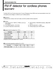 BA4116FV datasheet pdf ROHM