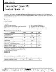 BA6811F datasheet pdf ROHM