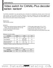 BA7631/F datasheet pdf ROHM