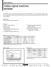 BA7645N datasheet pdf ROHM