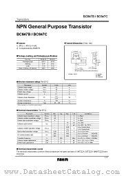 BC847B,C datasheet pdf ROHM