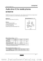 BH7826FVM datasheet pdf ROHM