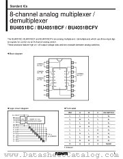 BU4051BC/BCF/BCFV datasheet pdf ROHM