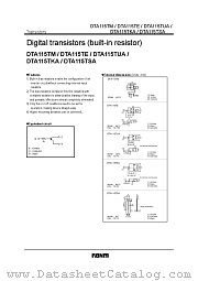 DTA115T  A datasheet pdf ROHM