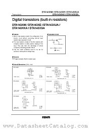 DTA143X  A datasheet pdf ROHM