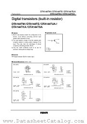 DTA144T  A datasheet pdf ROHM
