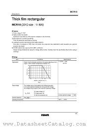 MCR10 datasheet pdf ROHM