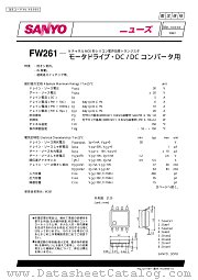 FW261 datasheet pdf SANYO