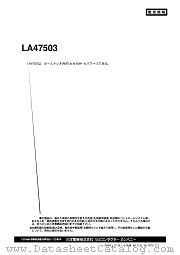 LA47503 datasheet pdf SANYO