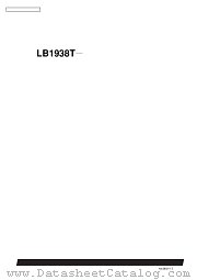 LB1938T datasheet pdf SANYO
