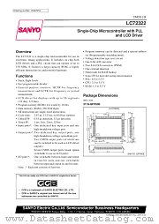 LC72322 datasheet pdf SANYO