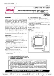 LC72710 datasheet pdf SANYO