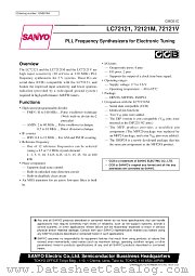 LC72121 datasheet pdf SANYO