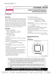 LC72347W datasheet pdf SANYO