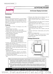 LC74731W datasheet pdf SANYO