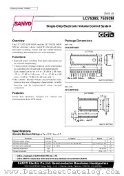 LC75392 datasheet pdf SANYO