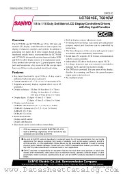 LC75816E datasheet pdf SANYO