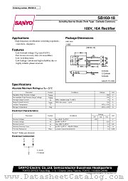 SB160-18 datasheet pdf SANYO
