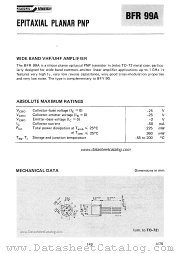 BFR99A datasheet pdf SGS-ATES
