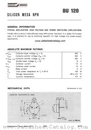 BU120 datasheet pdf SGS-ATES