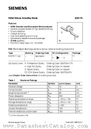 BAS70-T1 datasheet pdf Siemens