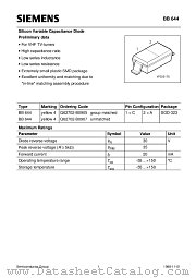 BB644 datasheet pdf Siemens