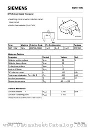 BCR119W datasheet pdf Siemens