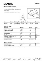 BCR571 datasheet pdf Siemens