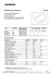 BCX68-10 datasheet pdf Siemens