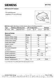BF771W datasheet pdf Siemens