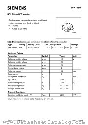 BFP183W datasheet pdf Siemens