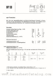 BFY33 datasheet pdf Siemens