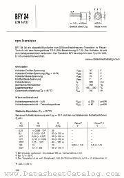 BFY34 datasheet pdf Siemens