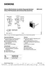 BPW34B datasheet pdf Siemens