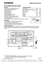BTS432D2 datasheet pdf Siemens