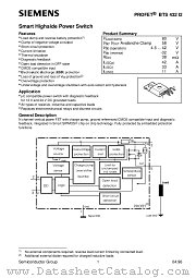 BTS432I2 datasheet pdf Siemens