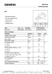 BUP314S datasheet pdf Siemens