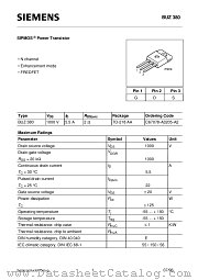 BUZ380 datasheet pdf Siemens