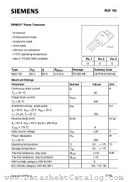 BUZ100 datasheet pdf Siemens