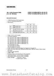 HYB3118160BSJ-70 datasheet pdf Siemens