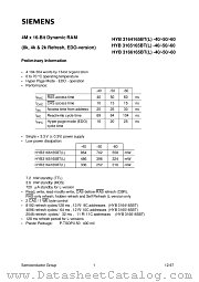 HYB3165165BT-50 datasheet pdf Siemens