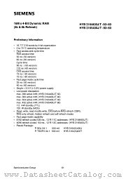 HYB3164400J-60 datasheet pdf Siemens