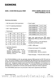 HYB314265BJ-50 datasheet pdf Siemens