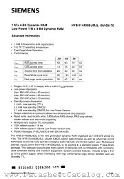 HYB514400BJL-50 datasheet pdf Siemens