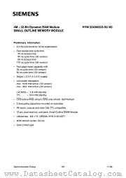HYM324000GD datasheet pdf Siemens