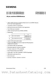 HYS64V8000GU datasheet pdf Siemens