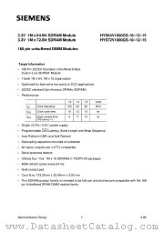 HYS64V1000GS-10 datasheet pdf Siemens
