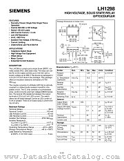 LH1298 datasheet pdf Siemens