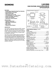 LH1550 datasheet pdf Siemens