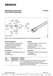 LPT80A datasheet pdf Siemens